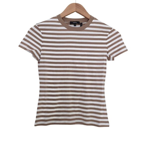 NWT Women's - Theory Striped Tiny Tee Size Petite